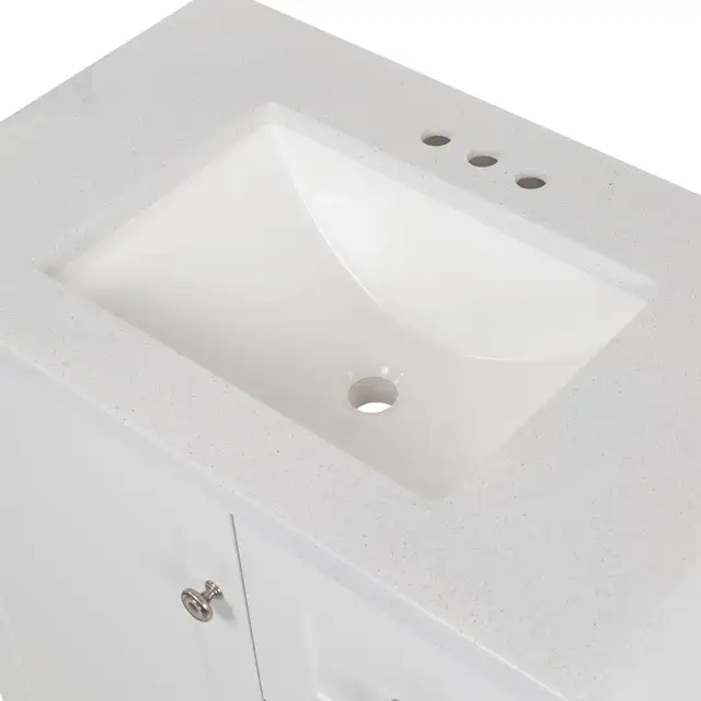 30” White Bathroom Vanity, Cultured Marble Top – BOXED NEW in Cabinets & Countertops in Oakville / Halton Region - Image 4