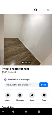 Immediately empty room like pic below, $550 monthly?