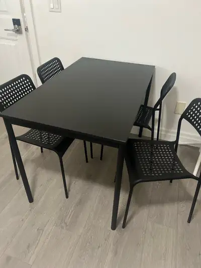 IKEA Dining Table and 4 Chairs,delivery for a fee, View more