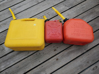 Assorted Gas Cans with Spouts up to 5GAL or 22.7L