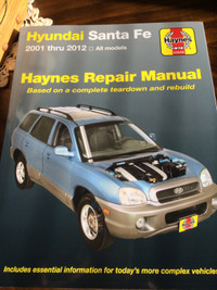 NEW HAYNES repair manual for 2001 thru 2012 Hundai Santa-Fe.
