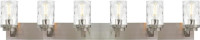 MELUCEE 6-Light Bathroom Light Fixtures in Brushed Nickel Finish