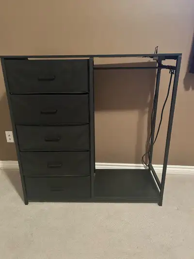 5 drawer fabric dresser with charging station, View more