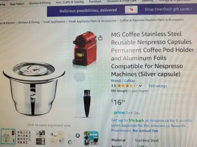 New Nespresso permanent filter casula Stainless, View more