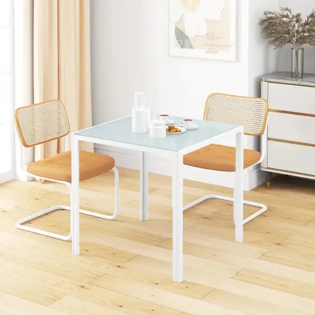 Square Kitchen Table for 2-4 People, Dining Table with Glass Top in Dining Tables & Sets in Markham / York Region - Image 6