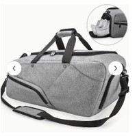 Gym Duffel Bag with Shoes Compartment - $80