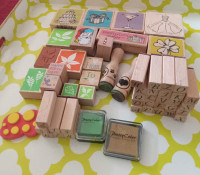 Used rubber stamp lot