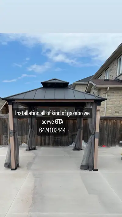 If you have any questions you can Call me or send me at 6474102444 Gazebo installation Assembly shad...