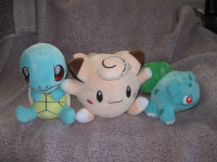 Rare~Plush Large Pokemon Clefairy Bulbasaur Squirtle New~read