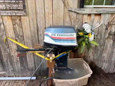 25HP Evinrude Boat Motor, View more