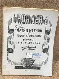 MATHIS METHOD PIANO ACCORDION PLAYING BY HOHNER
