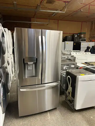 LG Branded French Doors Style Fridge Tall Ice & Water Dispenser Perfect for a family of 5 Frost Free...