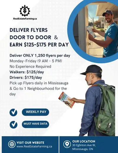 Seeking Door-to-Door Flyer Delivery Personnel, View more