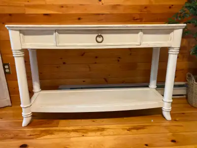 For sale, Solid wood console table. 52"L x 18"D x 32"H Pick up in Labelle area $60