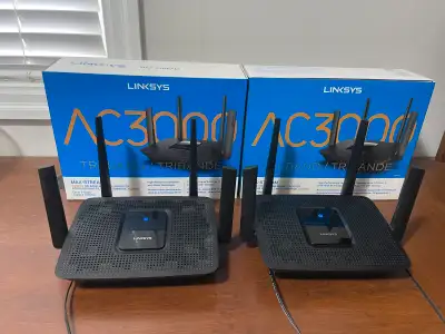 Linksys Wi-Fi Routers x2 Mesh (Tri-Band) *Whole House Internet*, View more