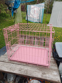 Pink Metal Small Animal Cage, 19"H x 24"W x 17"D