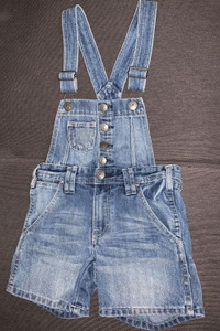 Kids summer denim dungarees overalls, size 5-6