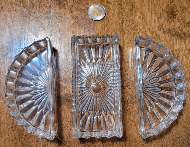 Becautiful Crystal Condiment Serving Dish Set in Kitchen & Dining Wares in Mississauga / Peel Region