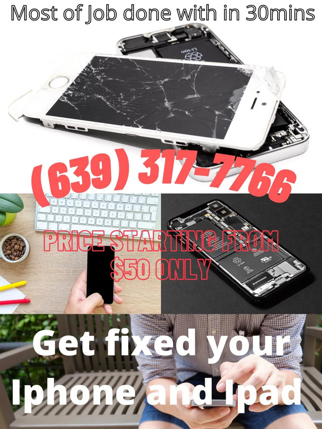 Quick and affordable iphoand ipad repair  in iPads & Tablets in Saskatoon