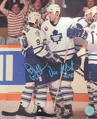 Gilmour/Andreychuk Signed 8x10 Photo - AjSports 