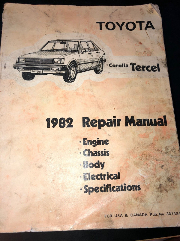 1981 TOYOTA TERCEL COROLLA FACTORY REPAIR MANUAL #M0262 in Arts & Collectibles in Edmonton