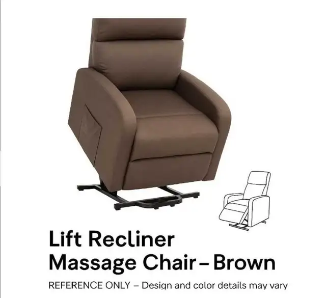 Lift Recliner Massage Chair - Brown63611958225795120