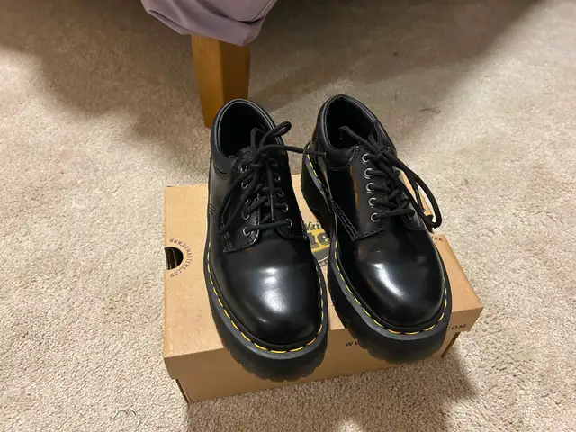 8053 LEATHER PLATFORM CASUAL SHOES (Black) - with Wonder Balsam in Women's - Shoes in Calgary - Image 5