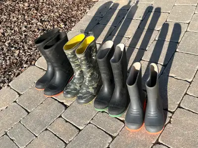 Rubber Boots( size 1 & 2 & 4 &. 5, View more