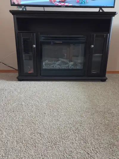 Electric fireplace/TV console, View more
