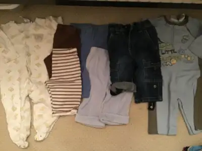6-9 MONTH SIZED MIXED BRAND BOY CLOTHES 7 PIECES, View more