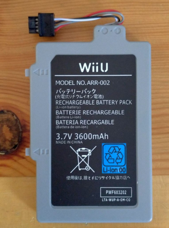 WiiU Gamepad Replacement Battery in Nintendo Wii U in Ottawa