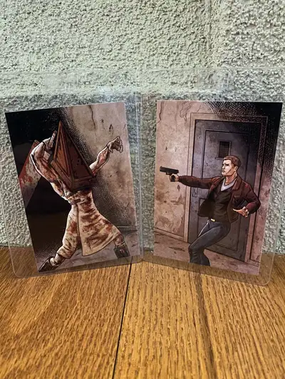 Brand new in protective sleeves. Never removed. Guaranteed mint condition. This 2 card matching set...