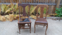 TWO VINTAGE WOODEN CHAIRS FOR SALE!