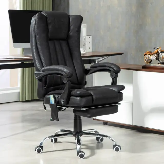 Office Chair，Vibration Massage Chair Micro Fiber Recliner in Chairs & Recliners in Markham / York Region - Image 9