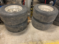 USED SUPER SINGLE WHEELS WITH TIRES