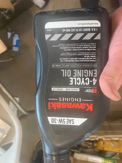 I'm selling a used quart of Kawasaki 4-Cycle Engine Oil SAE 5W-30, perfect for your motorcycle or ot...