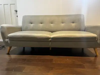 Structube Sofa (Fany Style) – Grey-Green, Modern 3-Seater, View more
