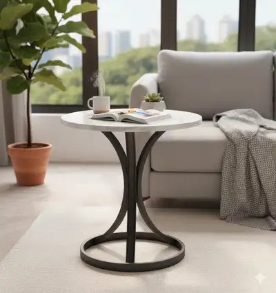 Marble Side Table – $40Description:Stylish modern side table wit, View more