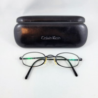 Calvin Klein Eyeglasses Frames CK 346 590 Metal Italy Case Used