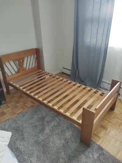 Solid wood twin sized bed, View more