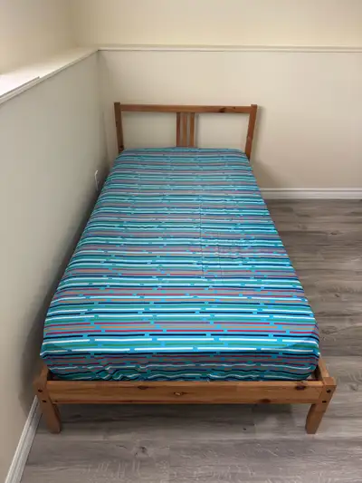 IKEA twin bed with mattress (2 available), View more