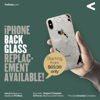 Backglass repair for iPhones and Samsung