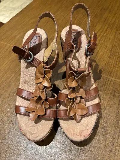Born Floral Slingback Wedge Sandals- Size 8, View more