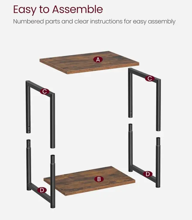 VASAGLE Industrial Side Tables – Set of 2 in Other Tables in Oshawa / Durham Region - Image 4