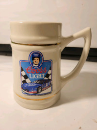 1991 coors light Bill Elliot ceramic beer mug