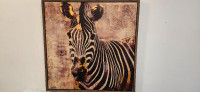 Zebra print on canvas 31"×31"