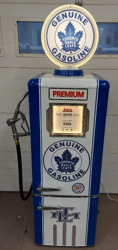 BRAND NEW "RETRO STYLE" FRIDGE DONE IN T MAPLE LEAFS LOGO, View more