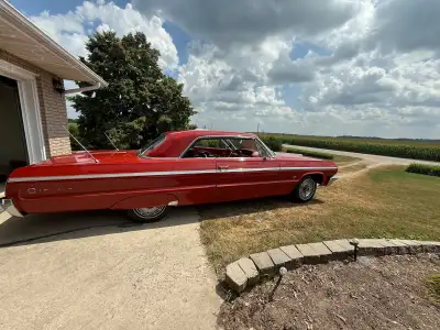 1964 Chevrolet Impala SS 2dr Hardtop Ember Red Engine 283 Stainless Steel Dual Exhaust 2-speed Power...