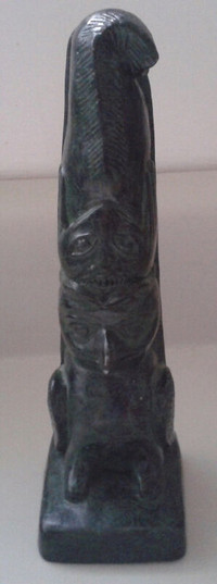 Greg Wolf HandCrafted 7" Tall Totem Pole