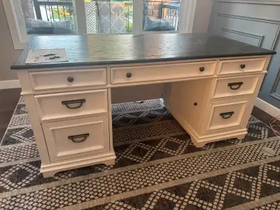 Brand New COLBURN EXECUTIVE OFFICE DESK w/ Locking File & Keys!!, View more